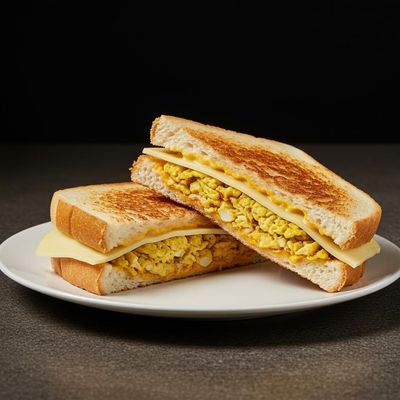 Egg Masala Cheese Sandwich